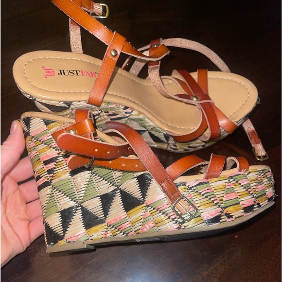 Size 8 1/2 wedge style heels. Super cute and great condition. - Picture 2 of 4